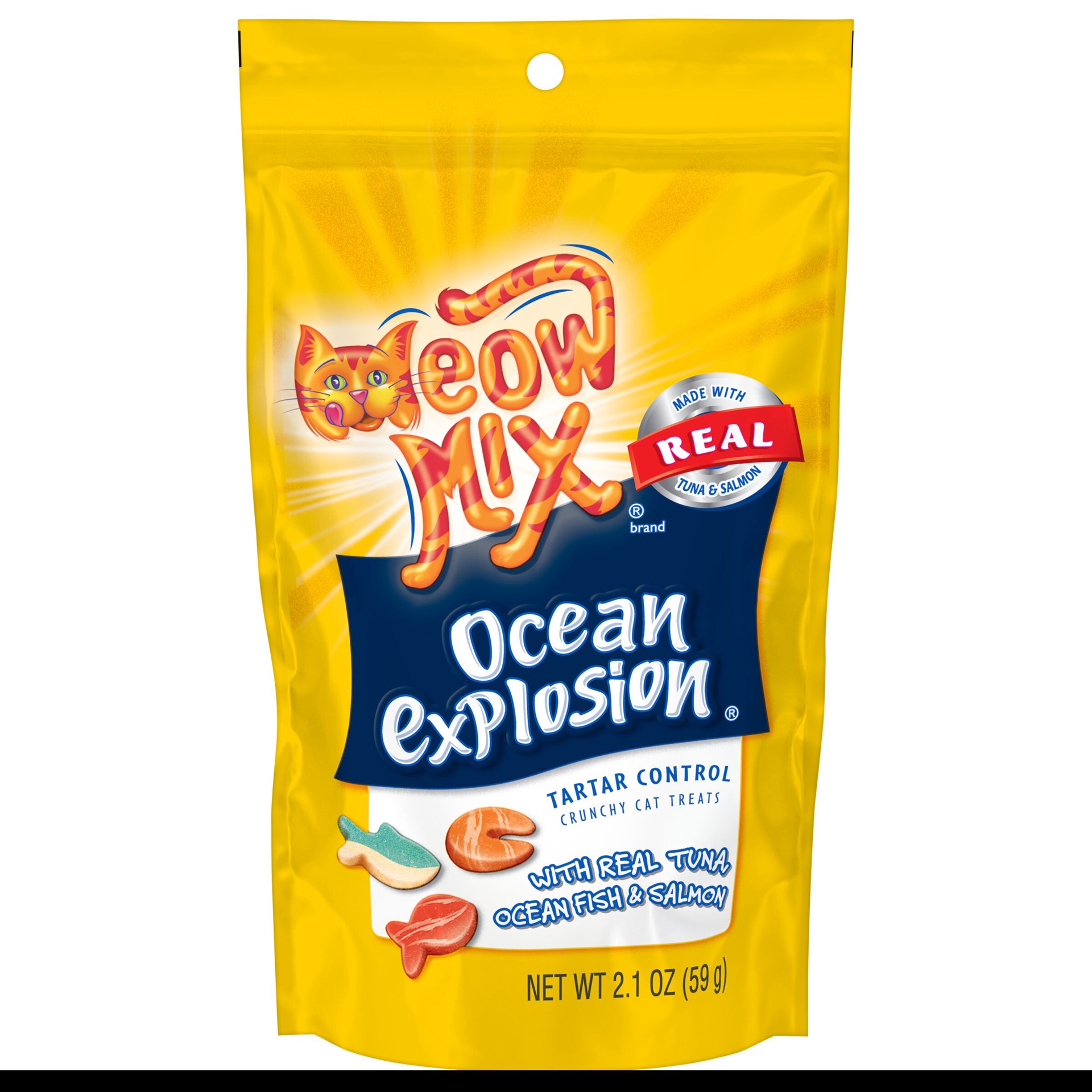 slide 1 of 13, Meow Mix Ocean Explosion Cat Treats, 2.1-Ounce, 2.1 oz