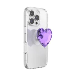 Popsockets Poptop And Popchain Crystal Heart Lavender
