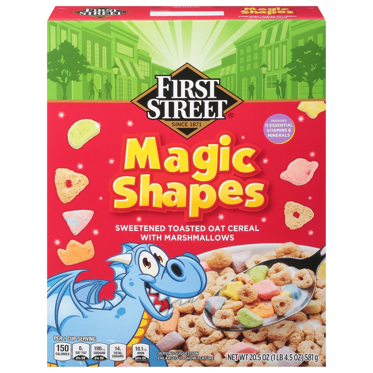 slide 3 of 4, First Street Magic Shapes Cereal, 20.5 oz