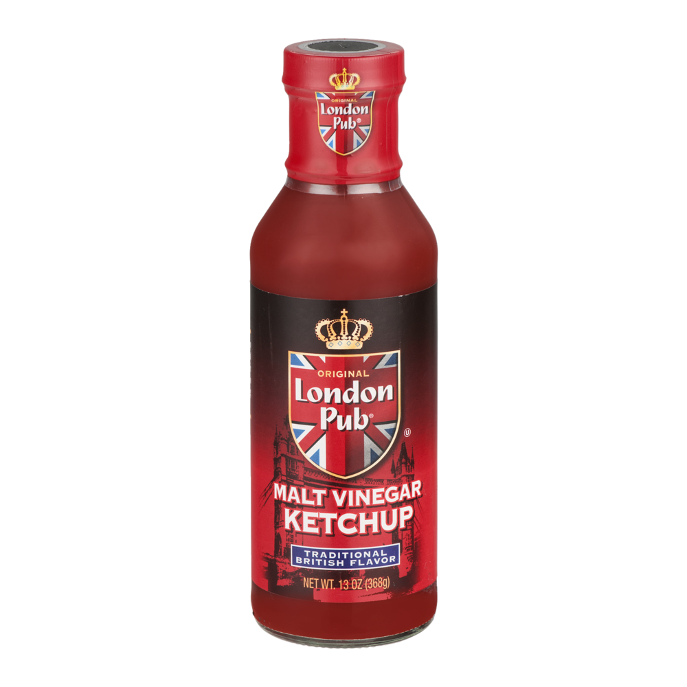 slide 1 of 1, London Pub Ketchup, Malt Vinegar, 13 oz