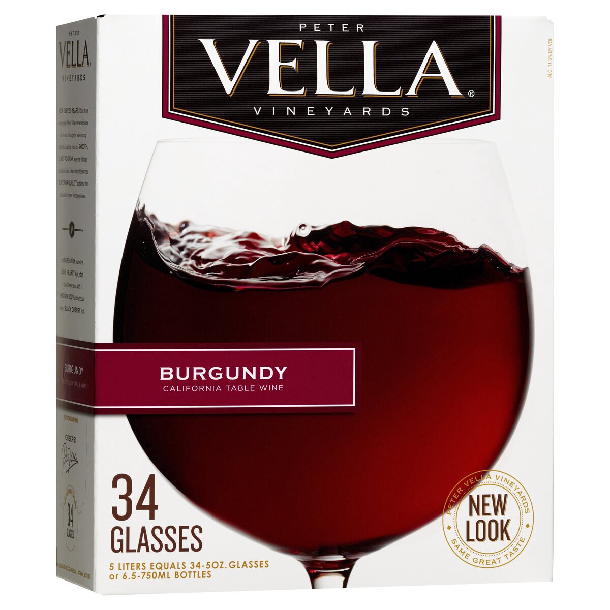 slide 1 of 5, Peter Vella Vineyards Red Wine, 5 liter