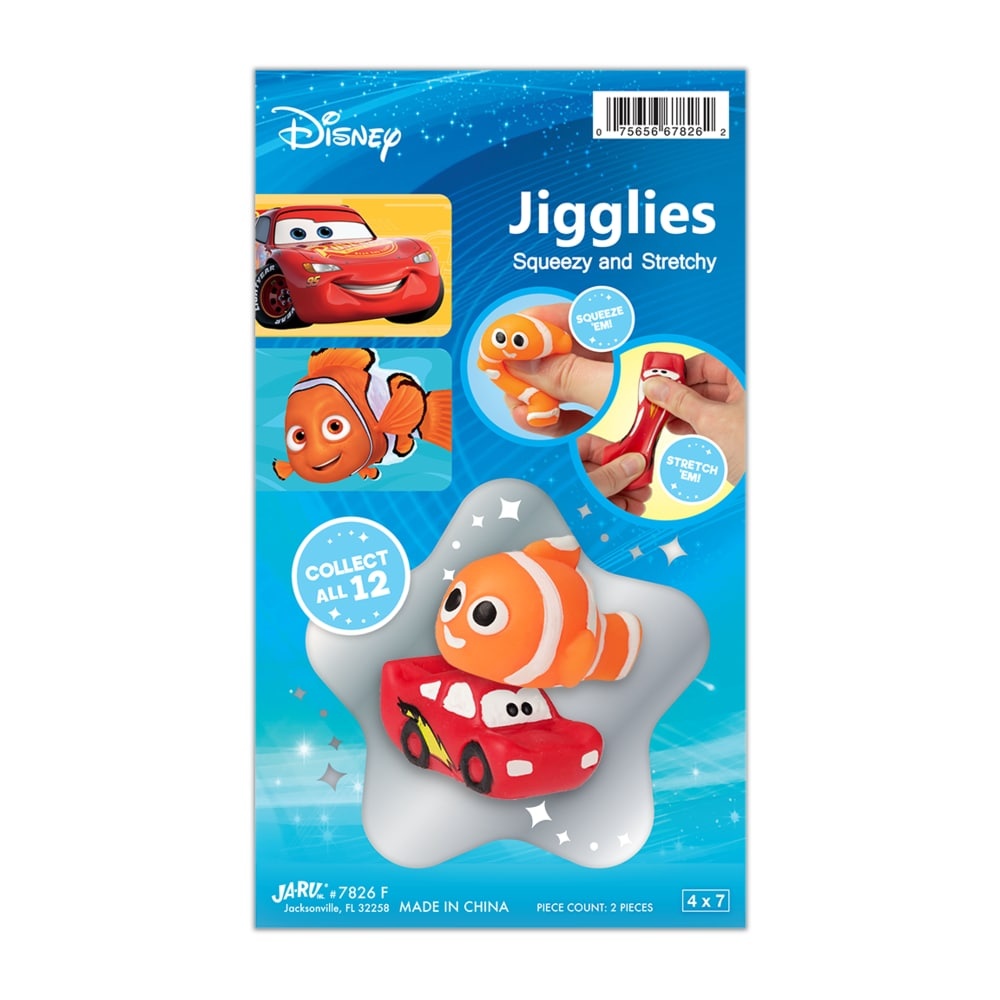 slide 1 of 1, Ja-Ru Disney Nemo & Mcqueen Jigglies Toy, 2 ct