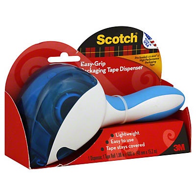 slide 1 of 1, Scotch Easy-Grip Packaging Tape Dispenser, 1 ct