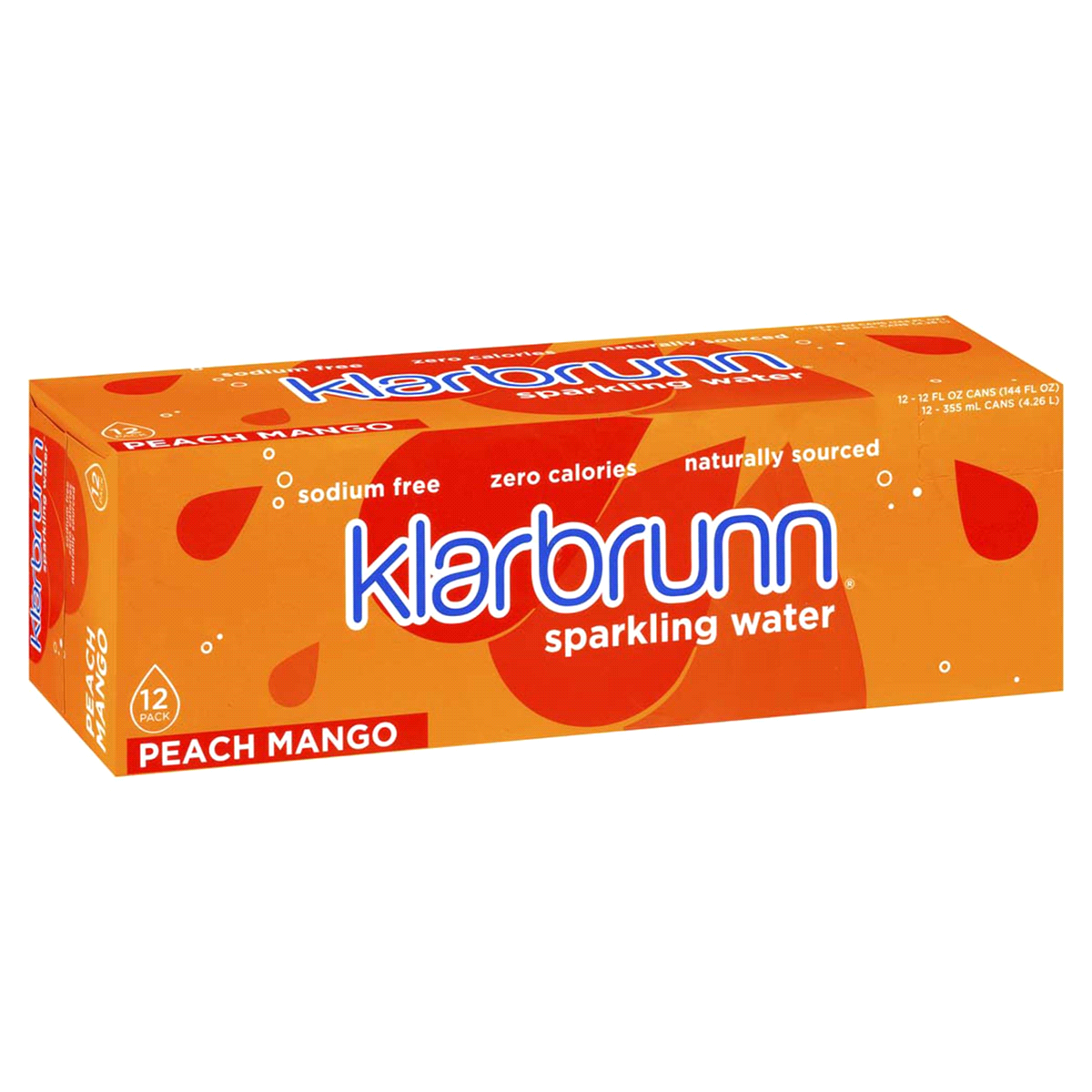 Klarbrunn Peach Mango Naturally Sourced Sparkling Water 12 ct; 12 fl oz