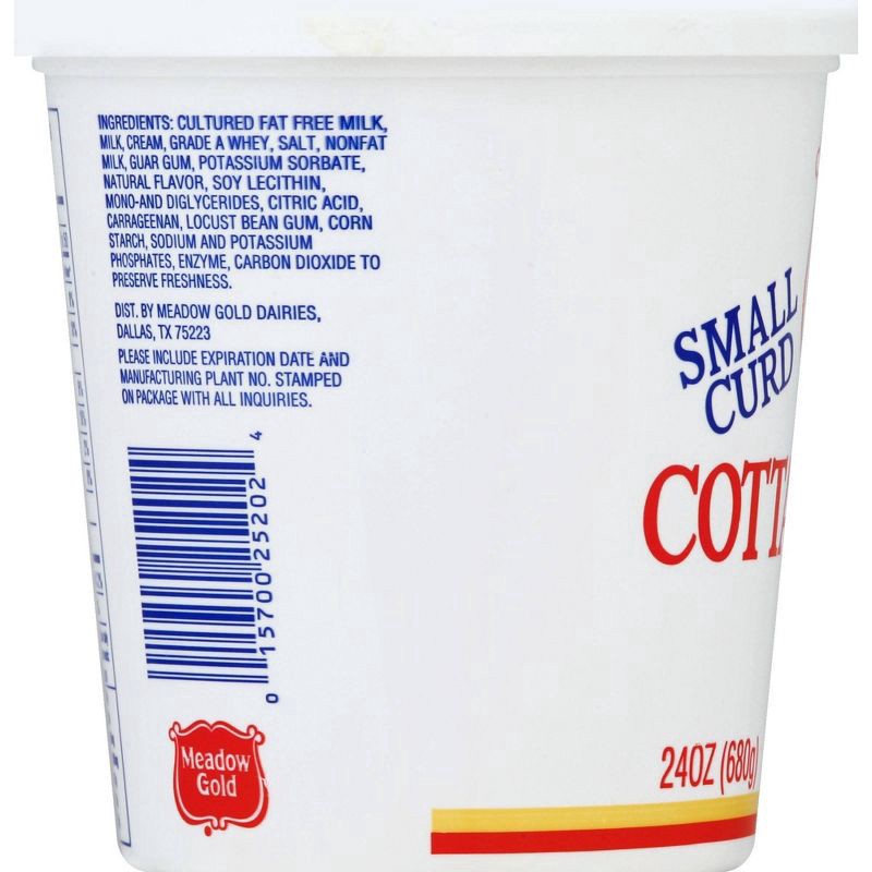 slide 2 of 3, Meadow Gold Small Curd Cottage Cheese, 24 oz