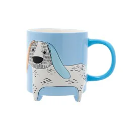 Core Home Dog Footed Mug 16 oz Blue