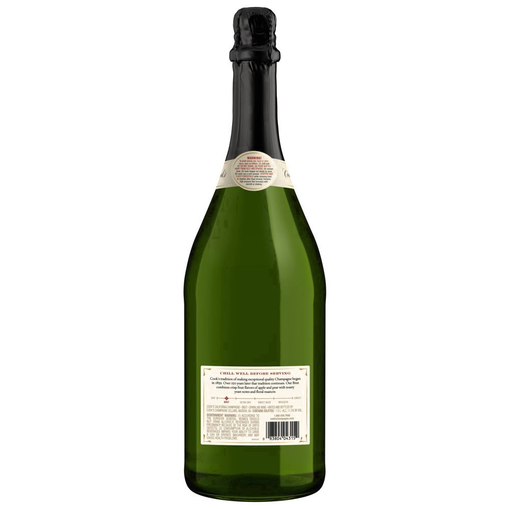 slide 16 of 40, Cook's California Champagne Brut White Sparkling Wine, 1.5 liter