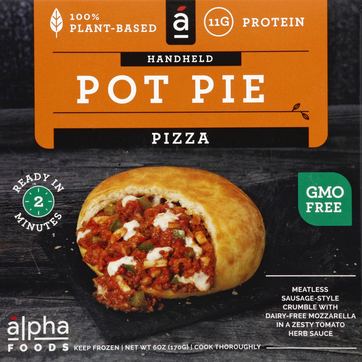 slide 3 of 4, Alpha Foods Pot Pie, Pizza, Handheld, 6 oz