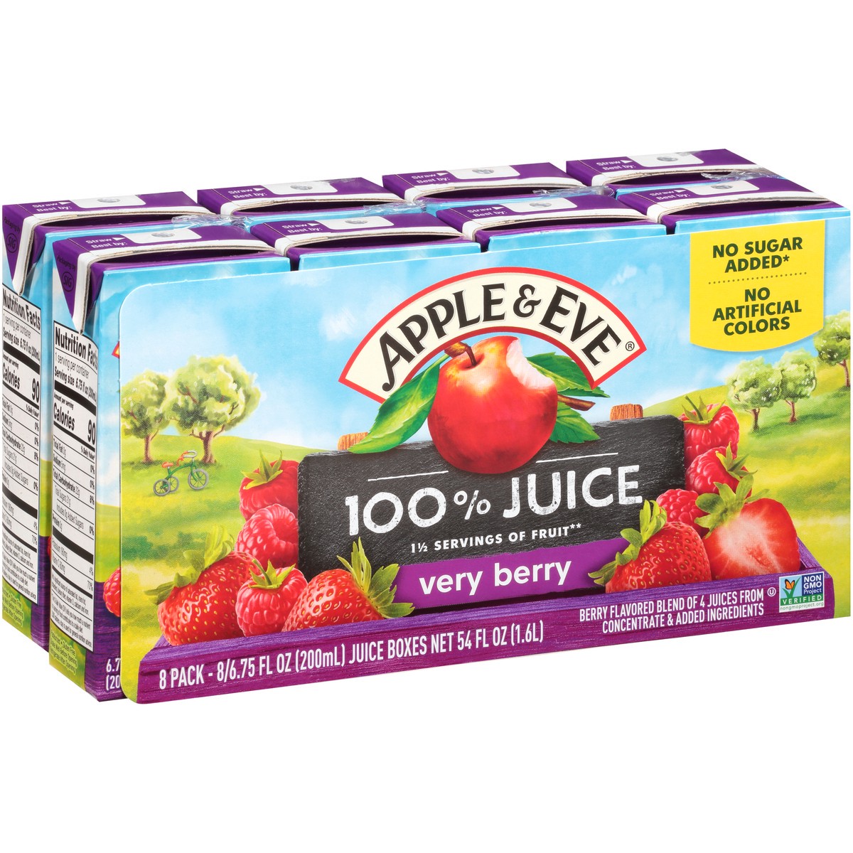 slide 6 of 11, Apple & Eve Very Berry 100% Juice Aseptic Packs - 8 ct, 54 fl oz