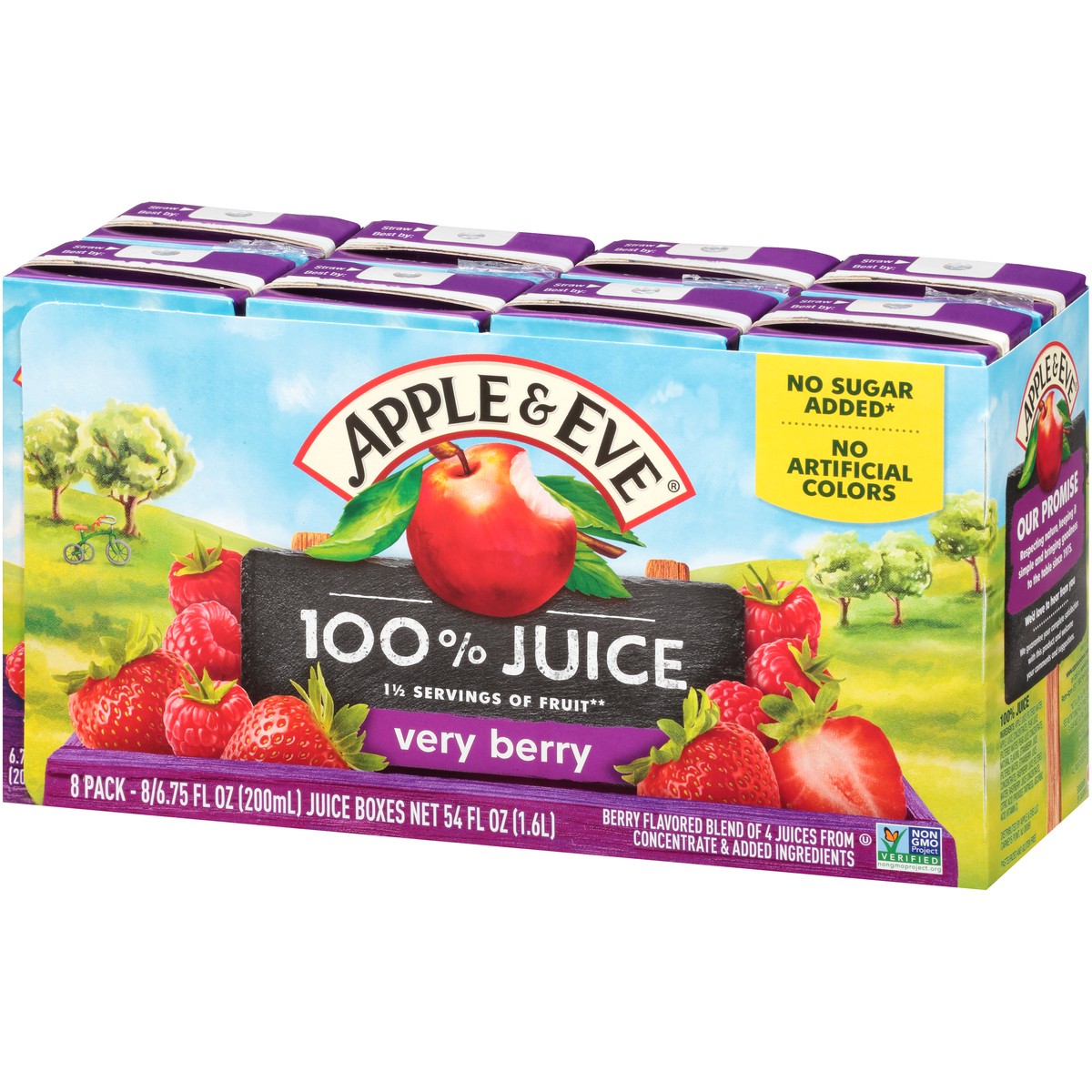 slide 3 of 11, Apple & Eve Very Berry 100% Juice Aseptic Packs - 8 ct, 54 fl oz