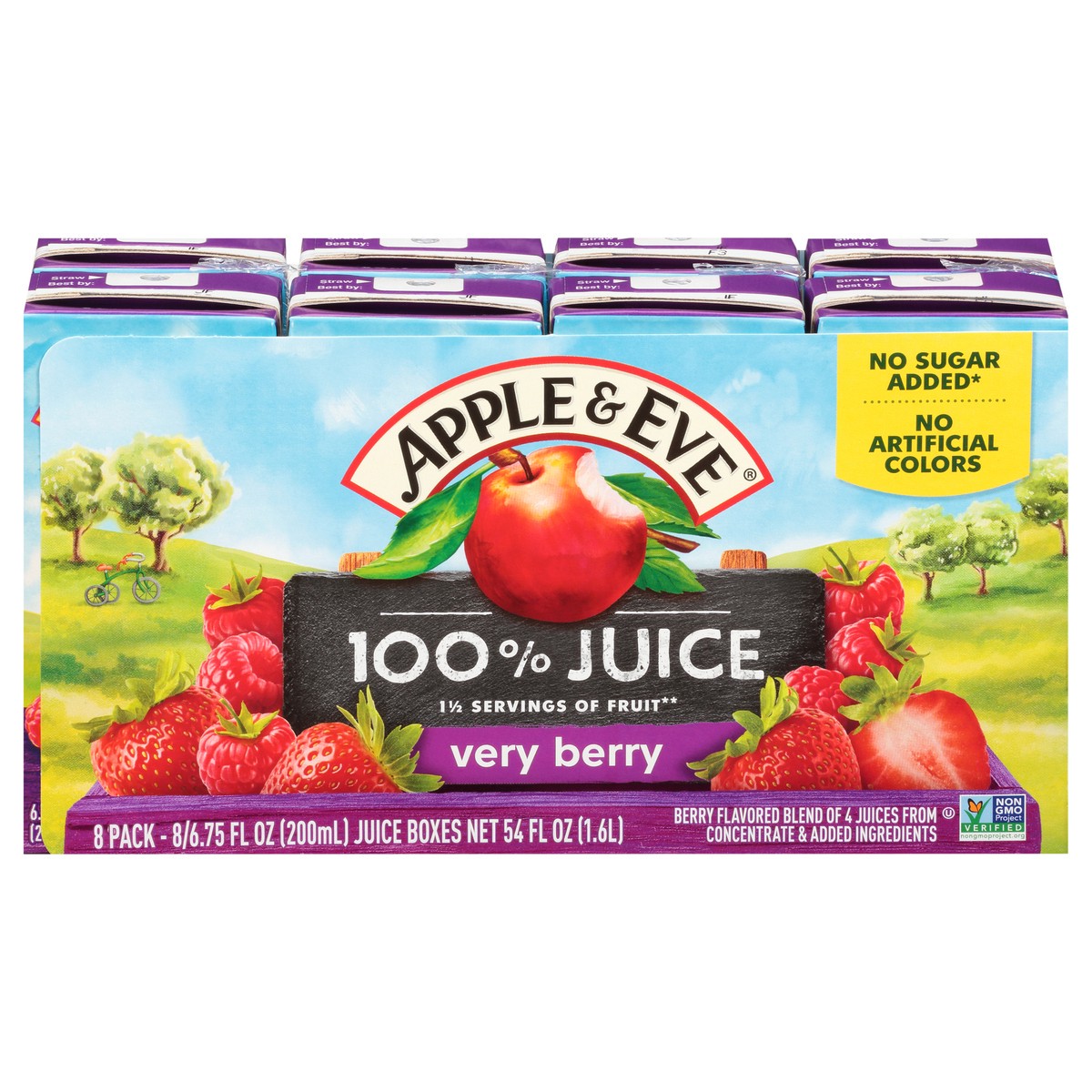 slide 5 of 11, Apple & Eve Very Berry 100% Juice Aseptic Packs - 8 ct, 54 fl oz