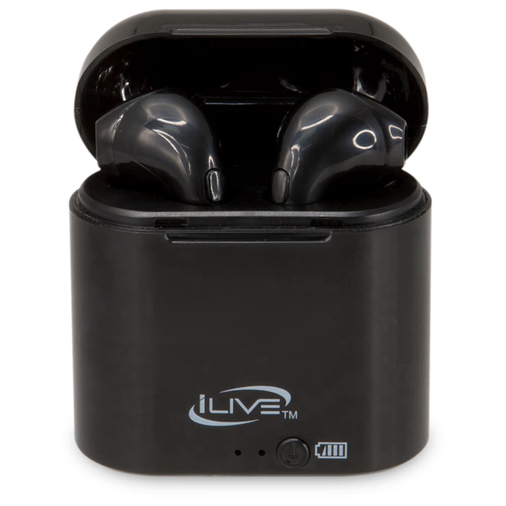 slide 1 of 3, iLive Truly Black Wire-Free Earbuds with Charging Case, 1 ct