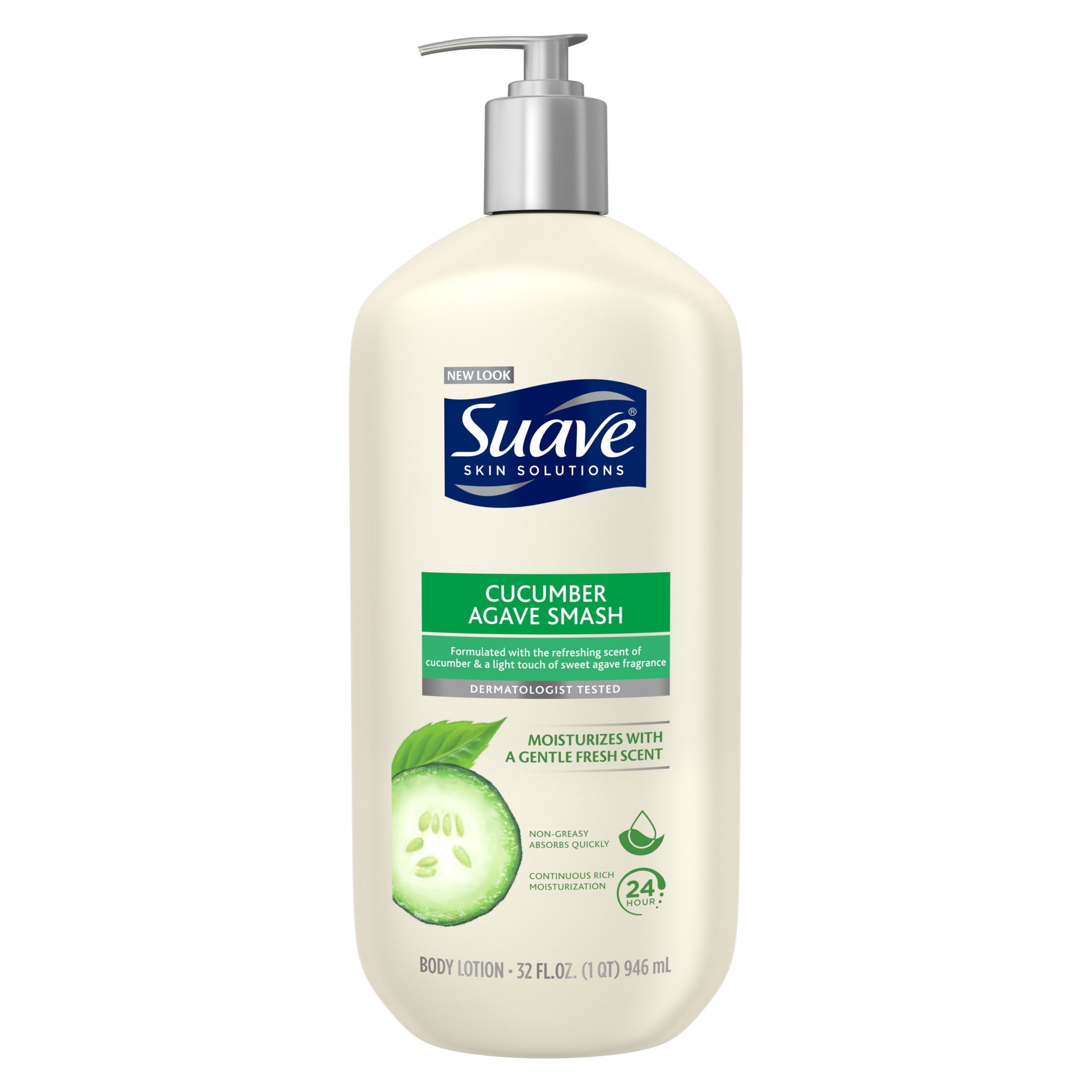 slide 1 of 1, Suave Essentials Cucumber Agave Smash Body Lotion, 32 oz