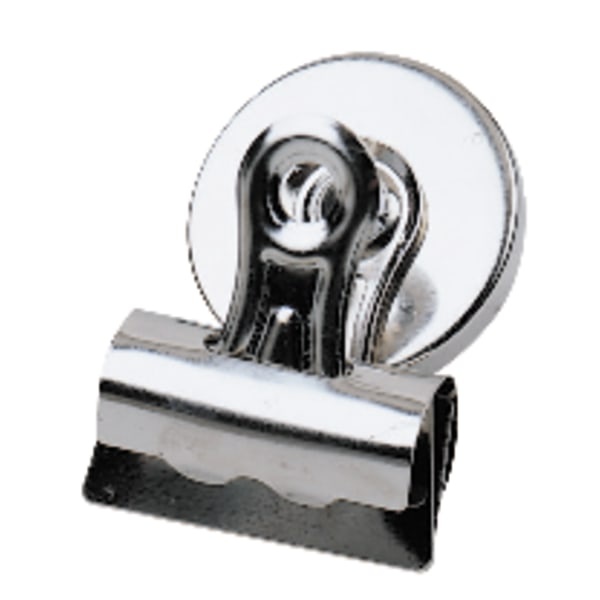 slide 1 of 1, Office Depot Brand Bulldog Magnetic Clips, 1 3/4'', Silver, Pack Of 2, 2 ct