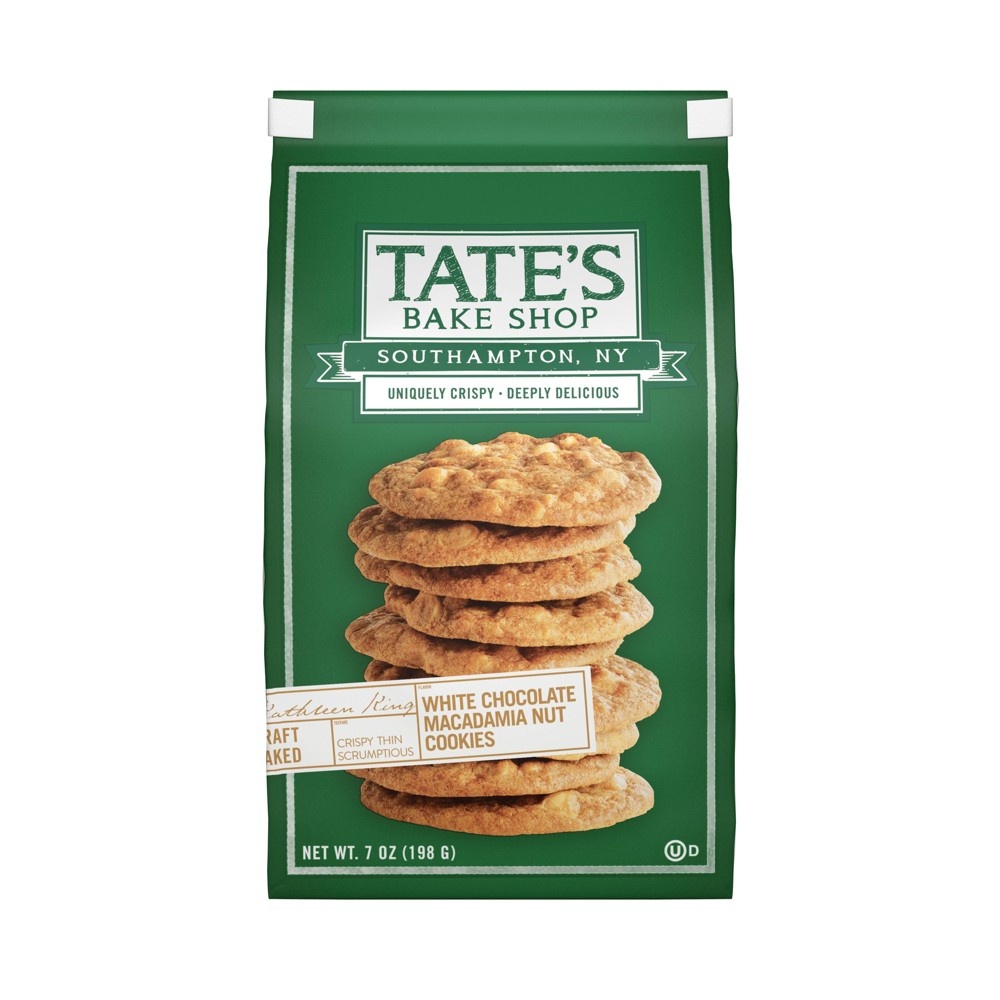 slide 3 of 3, Tate's Bake Shop White Chocolate Macadamia Nut Cookies, 7 oz