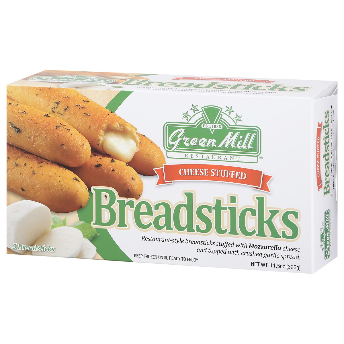 slide 3 of 9, Green Mill Cheese Stuffed Breadsticks,