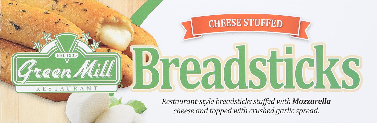 slide 4 of 9, Green Mill Cheese Stuffed Breadsticks,