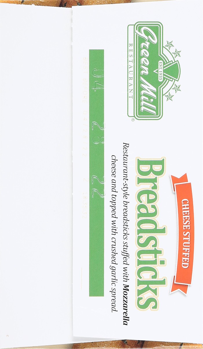 slide 7 of 9, Green Mill Cheese Stuffed Breadsticks,