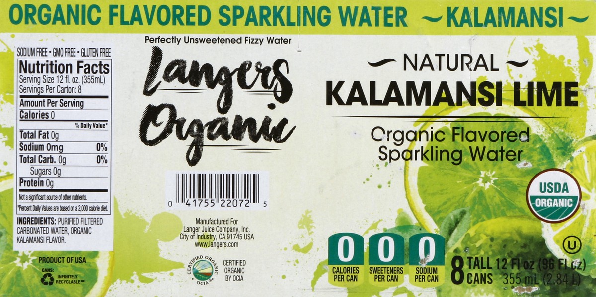 slide 2 of 8, Langers Sparkling Water - 8 ct, 8 ct; 12 oz