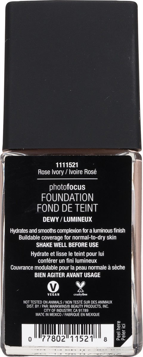 slide 7 of 12, wet n wild PhotoFocus Dewy Rose Ivory Foundation 0.95 fl oz, 0.95 fl oz