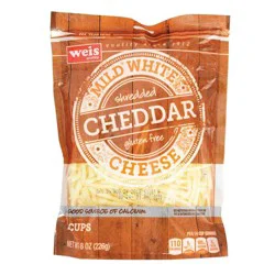 Weis Quality Mild White Cheddar  Shredded Cheese