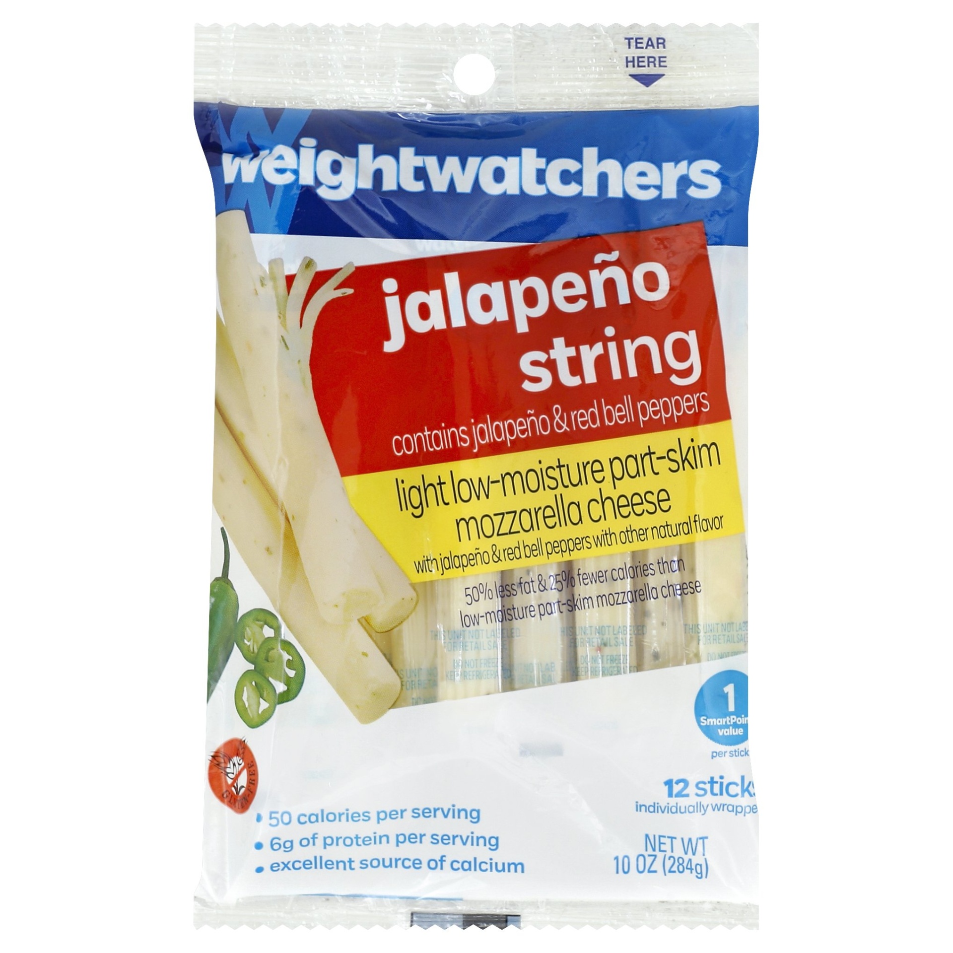 slide 1 of 6, Weight Watchers Jalapeno String Cheese, 10 oz