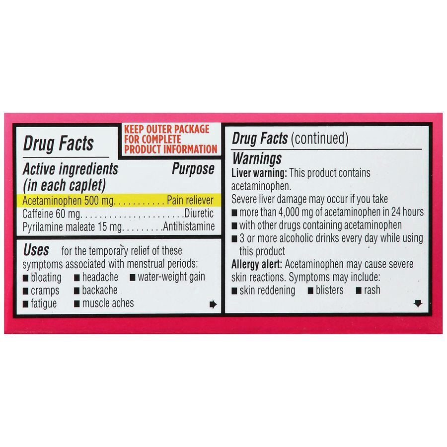 slide 3 of 5, Walgreens Menstrual Relief Caplets, 40 ct