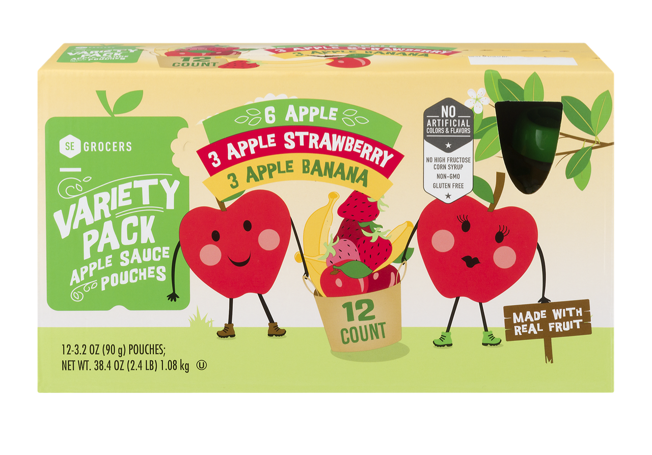 slide 1 of 1, SE Grocers Applesc Pch Variety, 12 ct
