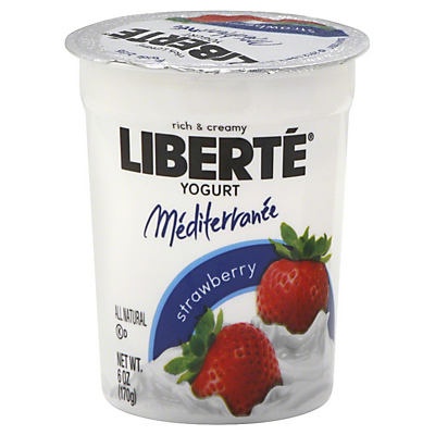 slide 1 of 1, Liberté Yogurt - Mediterranee Strawberry, 6 oz