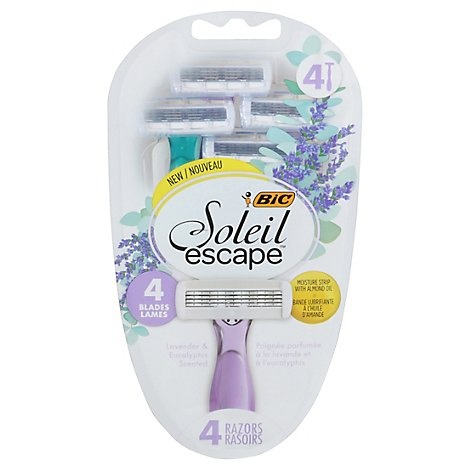 slide 1 of 1, Bic Shaver Soleil Escape 4 Blade Assortment - 4 Count, 4 ct