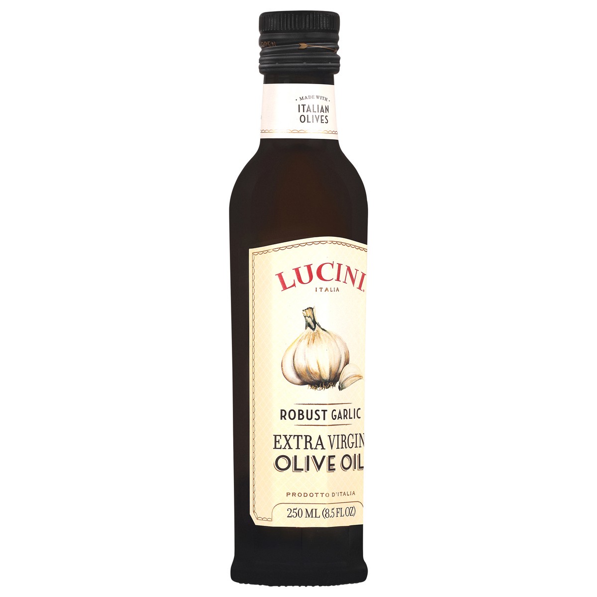 slide 2 of 14, Lucini Extra Virgin Olive Oil W/ Garlic, 8.5 fl oz