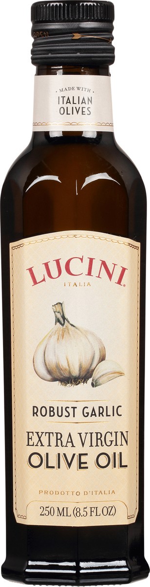 slide 12 of 14, Lucini Extra Virgin Olive Oil W/ Garlic, 8.5 fl oz