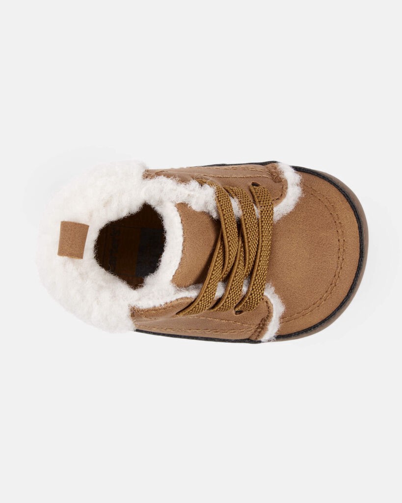 slide 2 of 6, Carter's Baby Boy Sherpa Lined Boots - Brown Brown 1, 1 ct