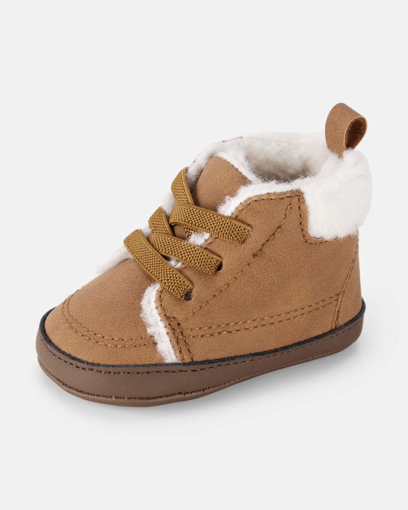 slide 3 of 6, Carter's Baby Boy Sherpa Lined Boots - Brown Brown 1, 1 ct