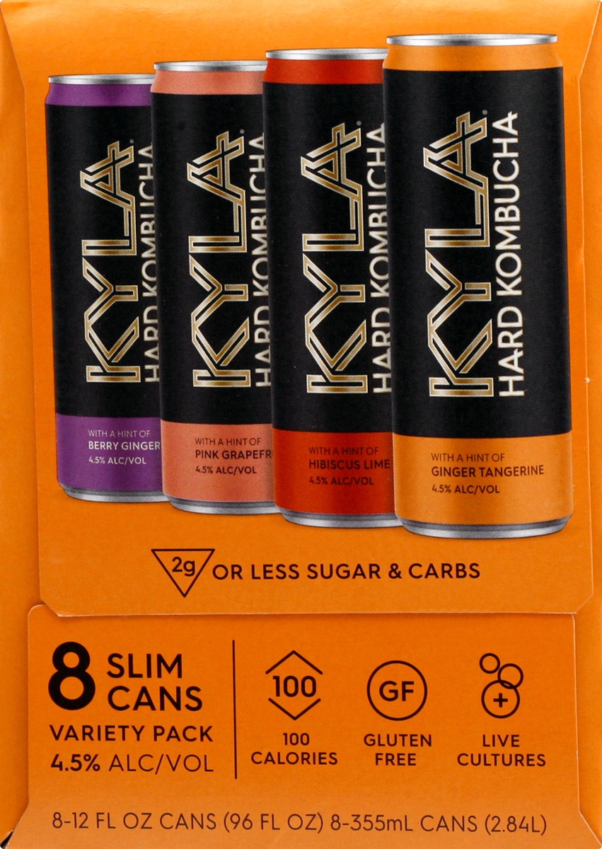 slide 4 of 9, Kyla Variety Pack Hard Kombucha 8 ea, 8 ct; 12 oz