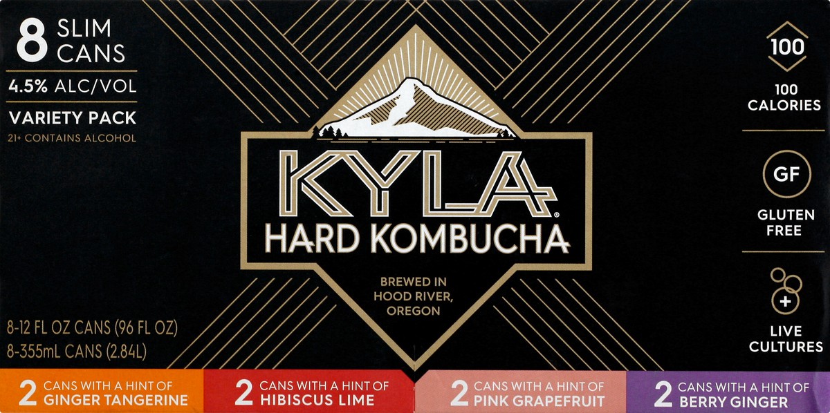 slide 6 of 9, Kyla Variety Pack Hard Kombucha 8 ea, 8 ct; 12 oz
