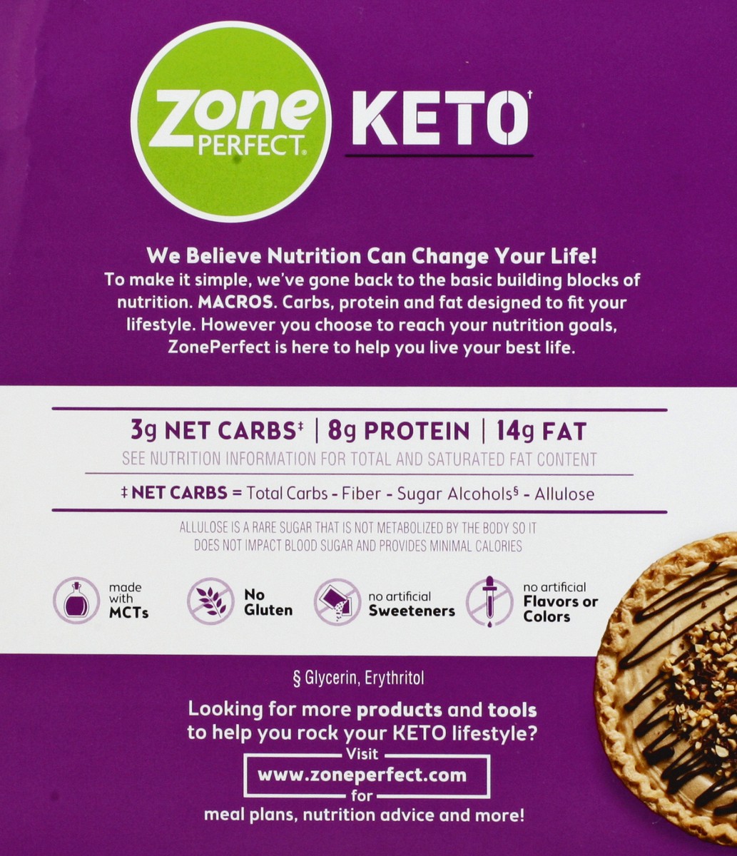 slide 8 of 9, Zone Perfect Peanut Butter Keto Bar 5Pk, 7.05 oz