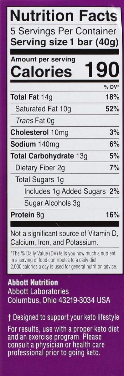 slide 2 of 9, Zone Perfect Peanut Butter Keto Bar 5Pk, 7.05 oz