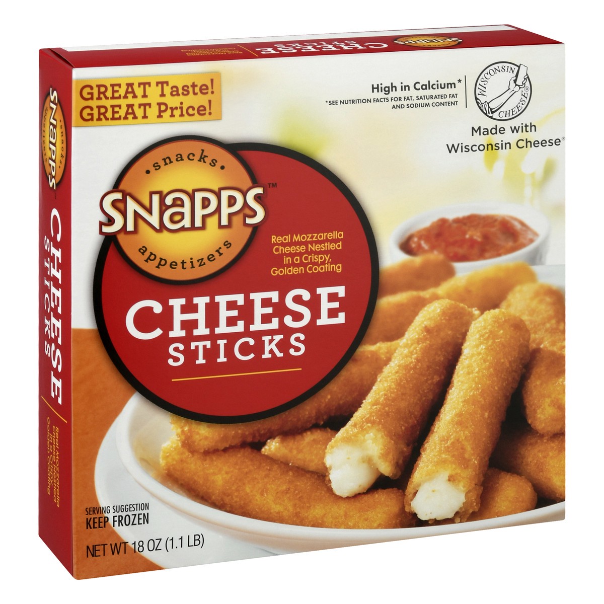 slide 2 of 13, Snapps Cheese Sticks 18 oz, 18 oz
