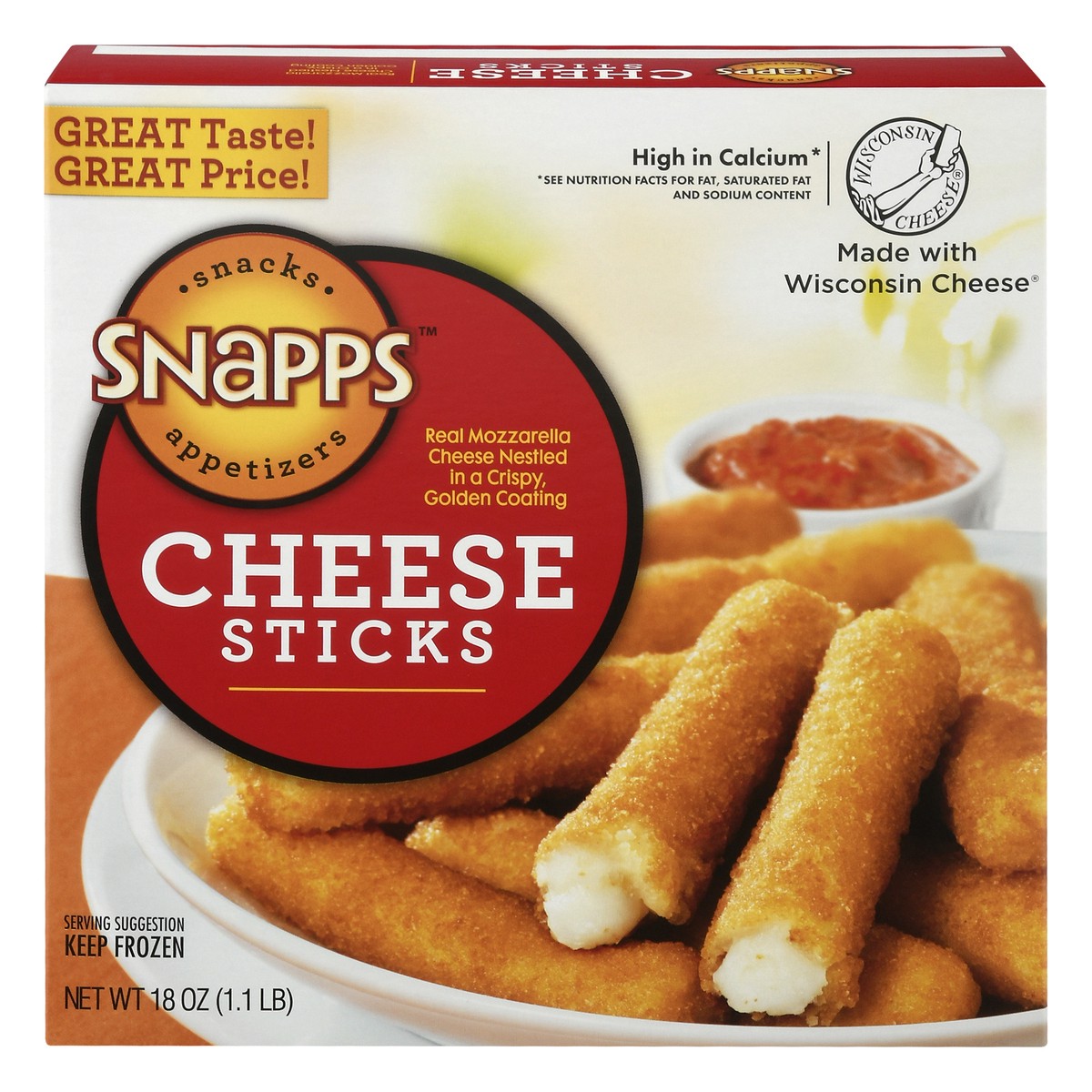 slide 1 of 13, Snapps Cheese Sticks 18 oz, 18 oz