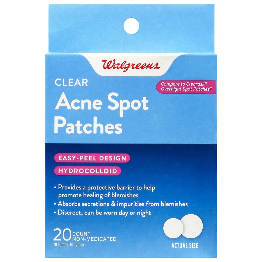 slide 1 of 1, Walgreens Acne Spot Patches, 20 ct; 10 mm, 12 mm