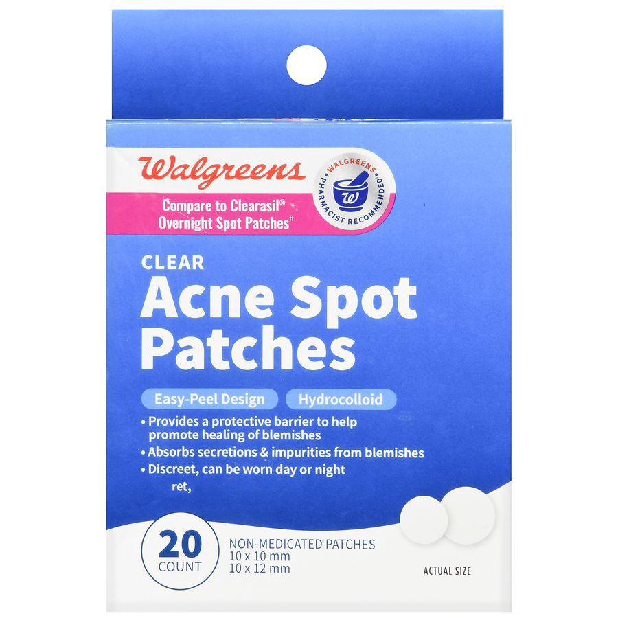 slide 1 of 5, Walgreens Acne Spot Patches, 20 ct; 10 mm, 12 mm