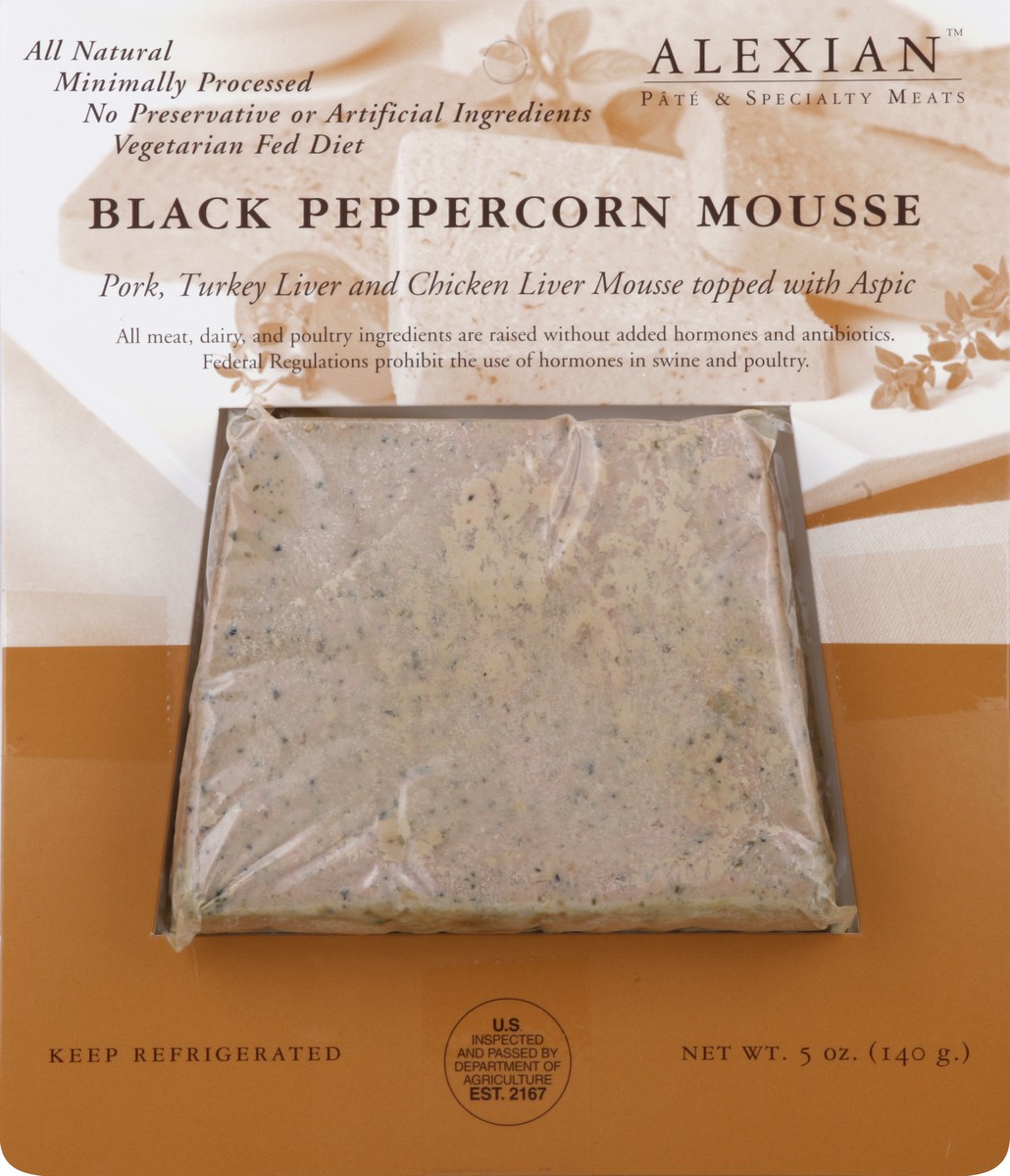 slide 3 of 5, Alexian Black Peppercorn Mousse Pate, 5 oz
