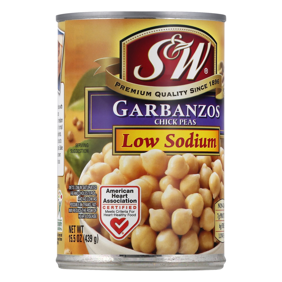 slide 9 of 11, S&W Chick Peas Low Sodium Garbanzos 15.5 oz, 15.5 oz