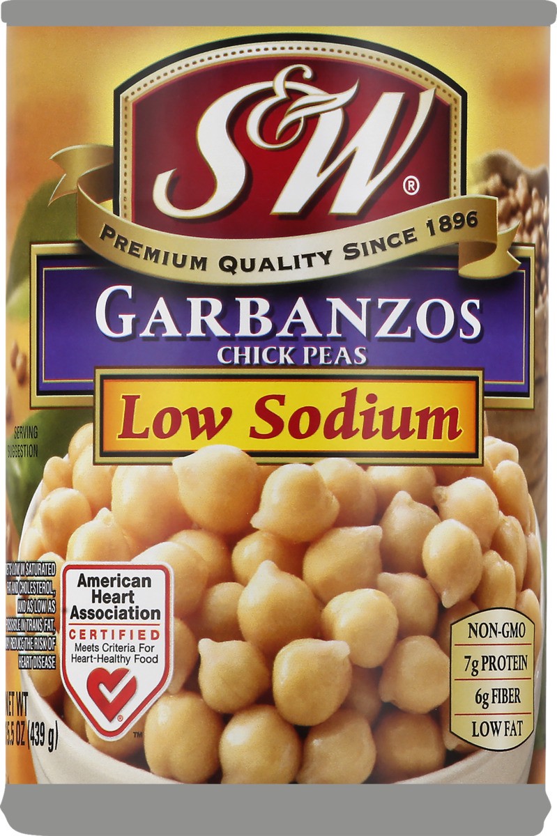 slide 7 of 11, S&W Chick Peas Low Sodium Garbanzos 15.5 oz, 15.5 oz