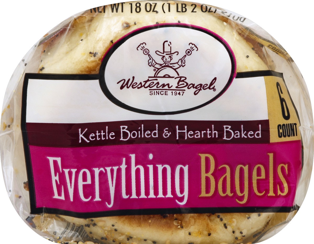slide 5 of 5, Western Bagel Bagels 6 ea, 6 ct