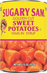 Sugary Sam Golden Cut Sweet Potatoes Yams in Syrup 15 oz