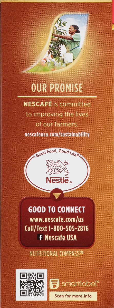 slide 8 of 10, Nescafé Taster's Choice, Hazelnut Flavored Instant Coffee, Medium Dark Roast, 1 box (16 packets) - 1.69 oz, 1.69 oz