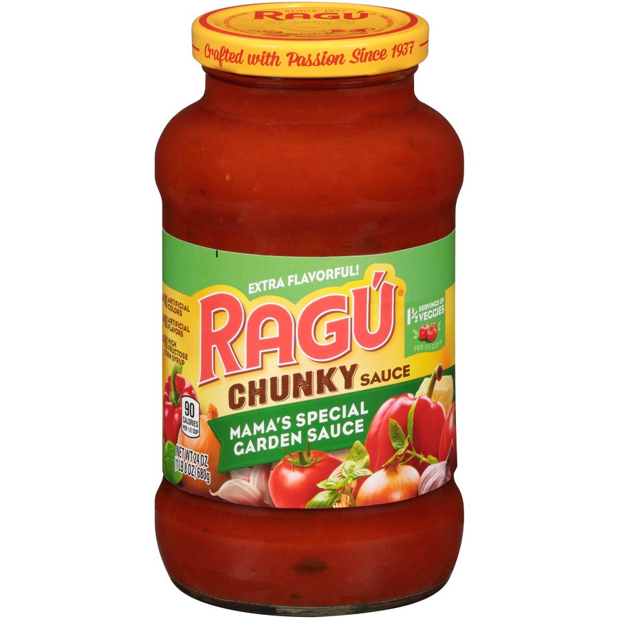 slide 1 of 6, Ragu Chunky Mama's Special Garden Pasta Sauce, 24 oz