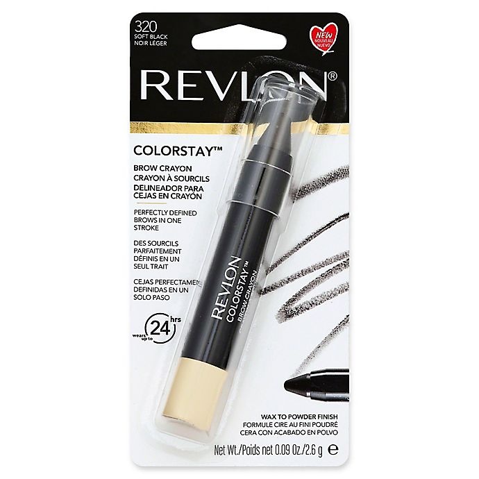 slide 1 of 1, Revlon ColorStay Brow Crayon Soft Black, 0.09 oz